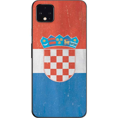 Croatia Flag Distressed Google Pixel 4 XL Skin